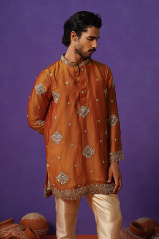 FIZA MUSTURD SHORT KURTA SET