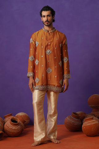 FIZA MUSTURD SHORT KURTA SET