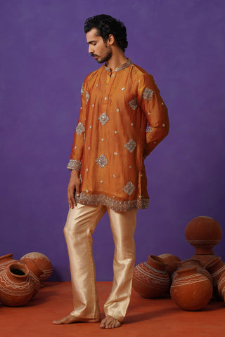 FIZA MUSTURD SHORT KURTA SET