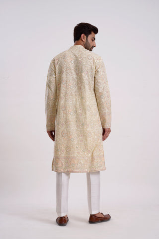 LIGHT MEHANDI VISCOSE GEORGETTE SEQUINED KURTA SET
