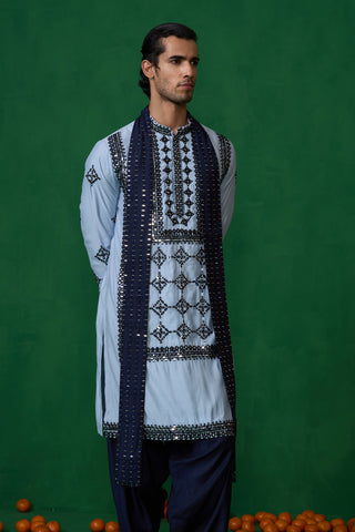 DARRPAN SKYBLUE KURTA SET
