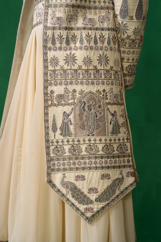 PICHWAI GOLD SHERWANI SET