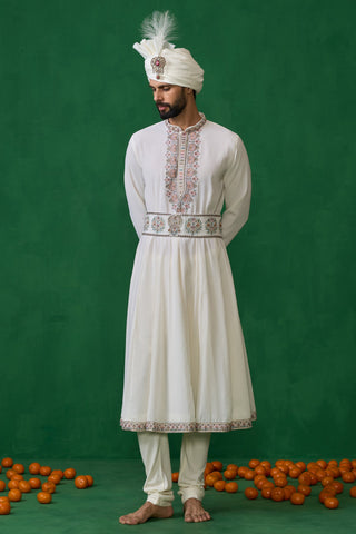 KATHAKALI BEIGE SHERWANI SET