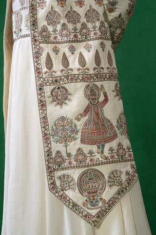 KATHAKALI BEIGE SHERWANI SET
