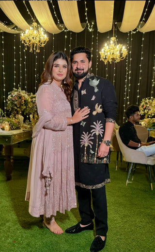 Sajid Shahid in Yashas Jacket Kurta Set with dupatta