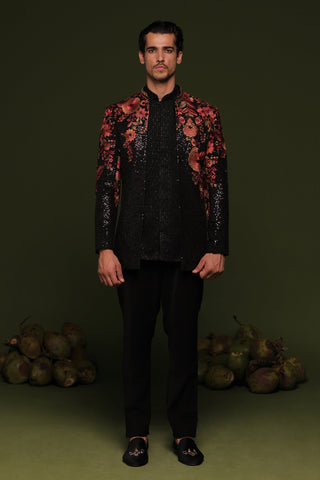 Darshan Raval in Viren black Jodhpuri set with shirt and trouser