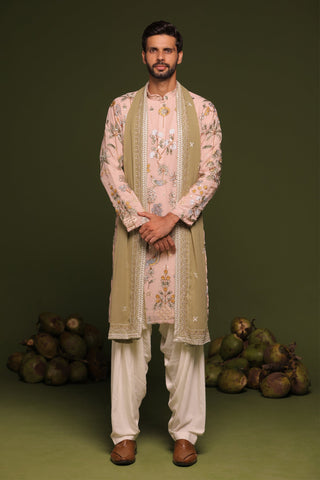 Rajvardhan pink Kurta patiyala set with dupatta