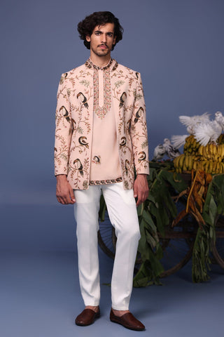 Ahan Toucan Pink Jodhpuri Set