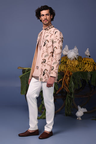 Ahan Toucan Pink Jodhpuri Set