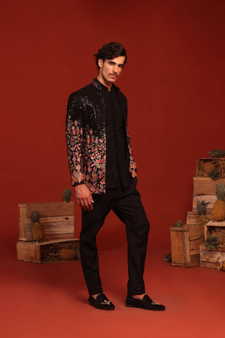 Sahil Phull in Zainab Black Jodhpuri Set