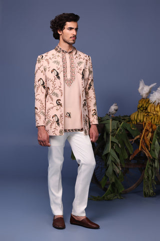 Ahan Toucan Pink Jodhpuri Set