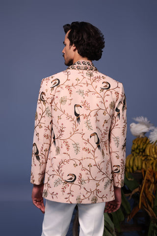 Ahan Toucan Pink Jodhpuri Set