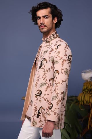 Ahan Toucan Pink Jodhpuri Set