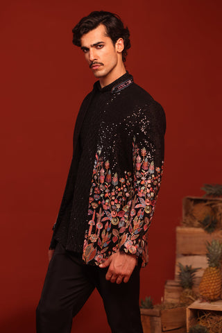 Zainab Black Jodhpuri Set
