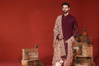 KUSH WINE KURTA SET