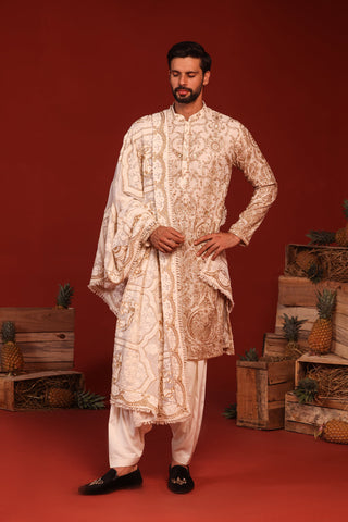 VIVIAN DSENA in shubh ivory kurta set