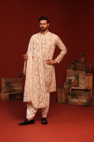 Shubh Ivory Kurta Set