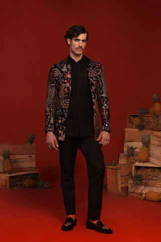 Salim Merchant in Trilok Black Jodhpuri Set