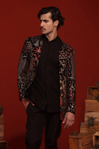 Lakshay Narula in Trilok Black Jodhpuri Set