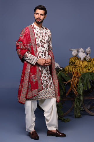 Mikhael Kantroo in Noor Ivory Kurta set