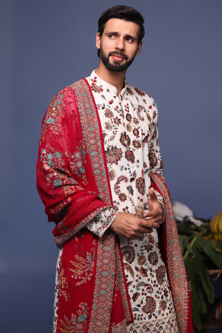 Mohd Maaz Khan in Noor Ivory Kurta set