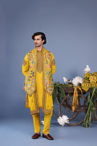 Gulistan Haldi Kurta Jacket Set