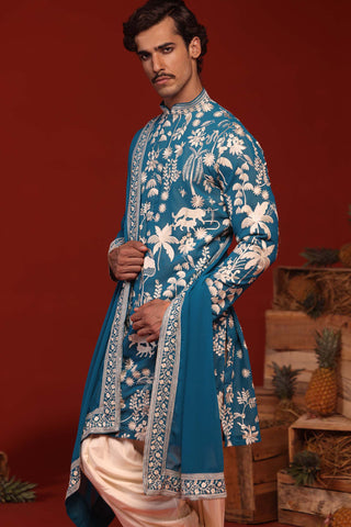 Samar Teal Blue Kurta Set