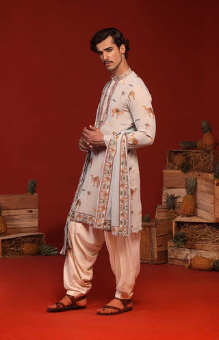 Veerendra Sky Blue Kurta Set