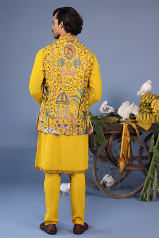 Gulistan Haldi Kurta Jacket Set