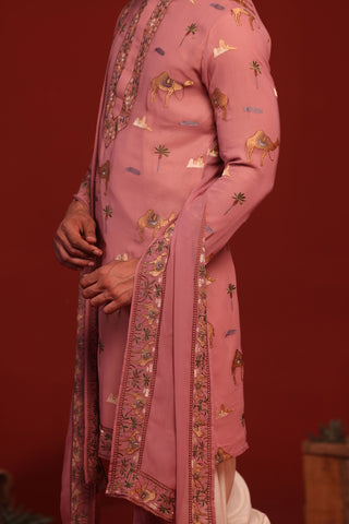 Akshaj Onion Pink Kurta Set