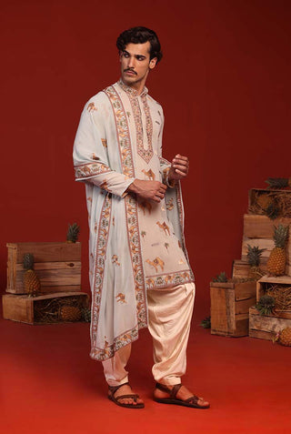 Veerendra Sky Blue Kurta Set