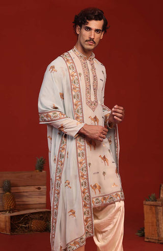 Veerendra Sky Blue Kurta Set