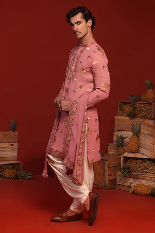 Akshaj Onion Pink Kurta Set