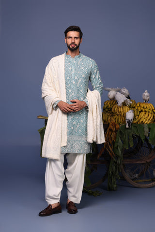 Jahan Blue Kurta Set