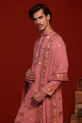 Akshaj Onion Pink Kurta Set