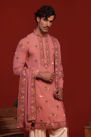 Akshaj Onion Pink Kurta Set