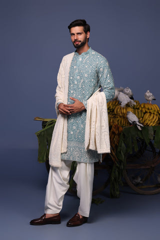 Jahan Blue Kurta Set