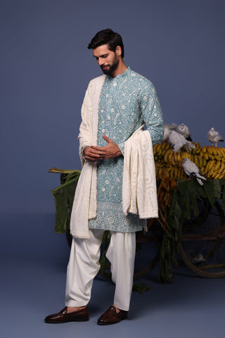 Jahan Blue Kurta Set