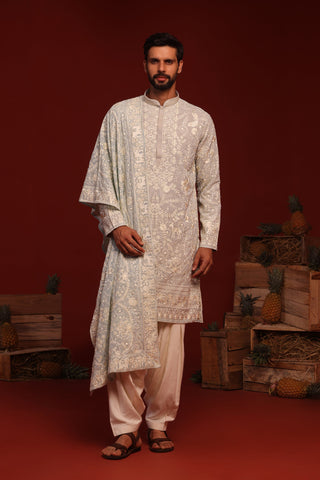 Bhavik Sky Blue Kurta Set