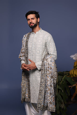 Alif Blue Kurta Set