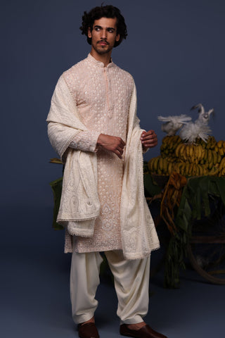 Abhishek Sharma in Riaz Pink Kurta Set