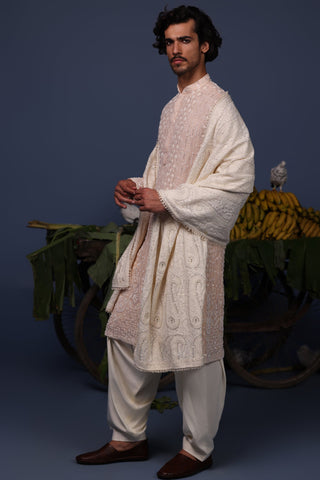 Abhishek Sharma in Riaz Pink Kurta Set