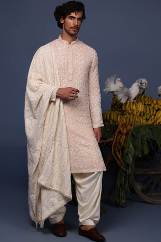 Abhishek Sharma in Riaz Pink Kurta Set