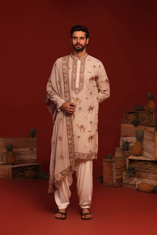 Aadrit Pink Kurta Set