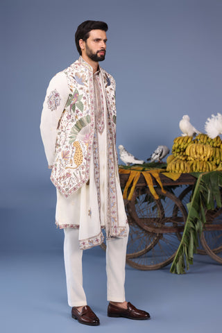 Asim Wild Grace Ivory Kurta Jacket Set