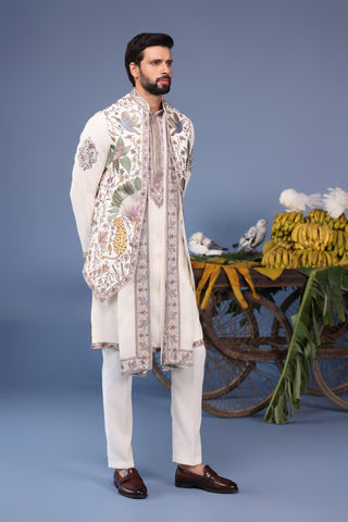 Asim Wild Grace Ivory Kurta Jacket Set