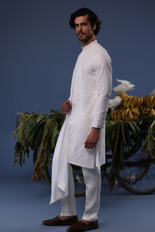 Hamza Ivory Kurta Set