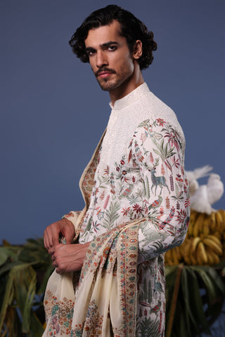 Jibran Giraffe Ivory Kurta Set
