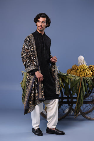 Kashif Black Kurta Set