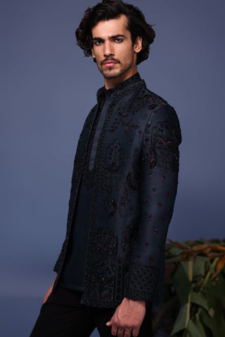 Kush Navy Blue Jodhpuri Set